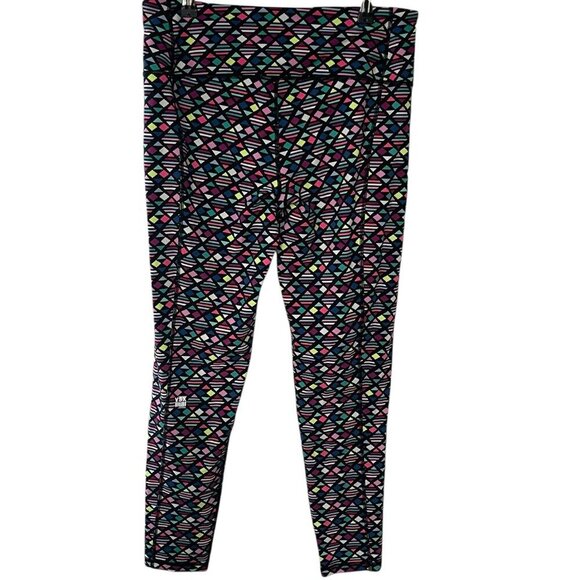 Victoria's Secret VSX Sport Womens Multi Colored Geometric Wide Waist Leggings L - Picture 7 of 12
